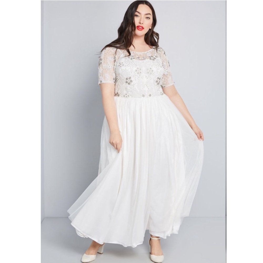 ModCloth White Maxi Special Occasion Dress - Picture 5 of 6
